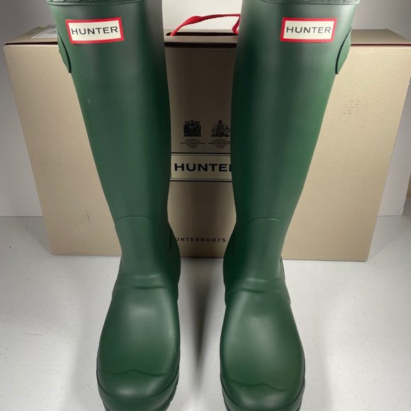 Hunter Original Tall Rain Boot Matte Green - Picture 2 of 9